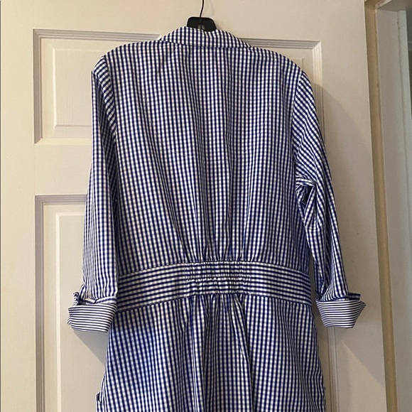 NWOT. Gretchen Scott Checkered Cotton Shirt Dress. Sz. XL - Picture 8 of 11